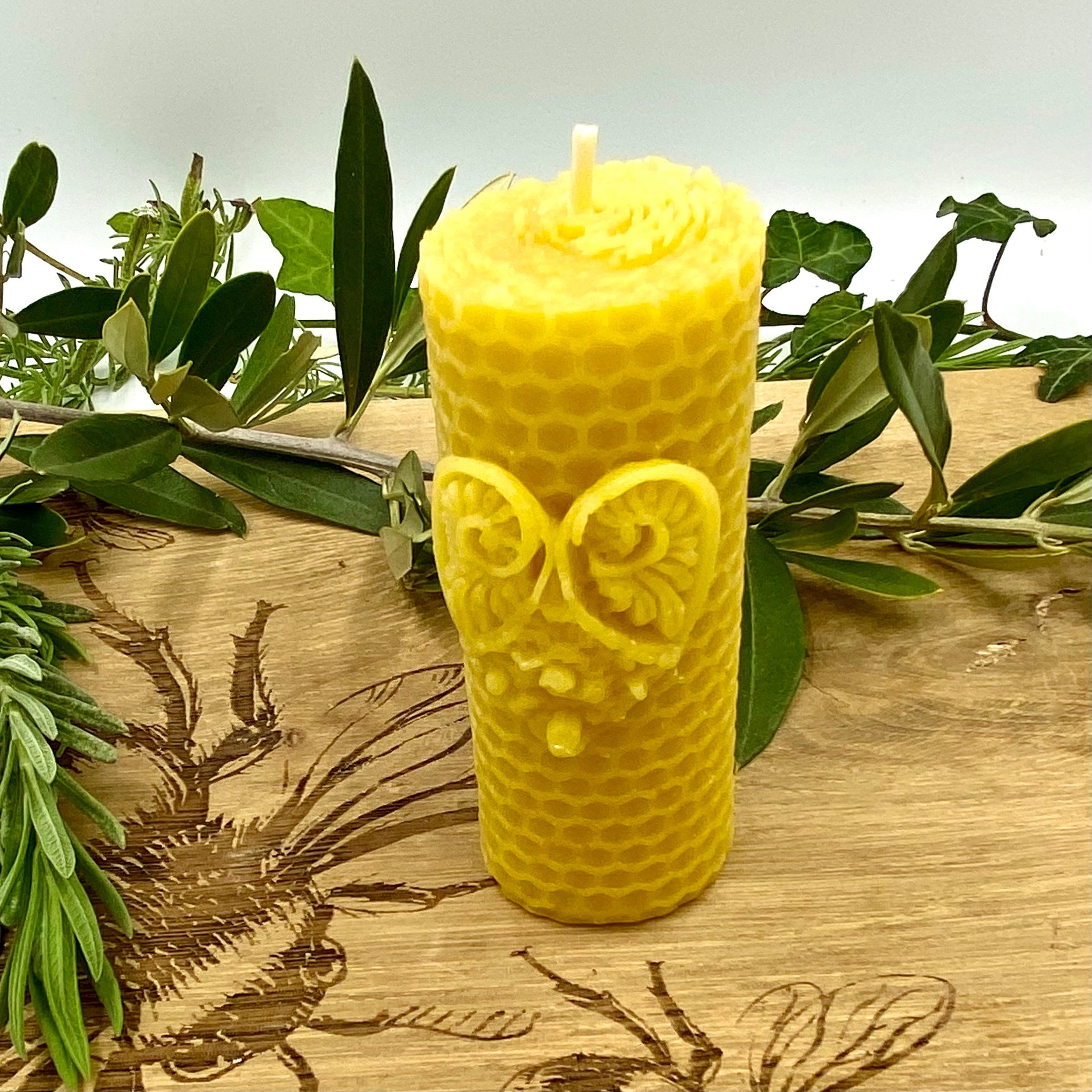 Heart Pillar Candle- Pure British Beeswax