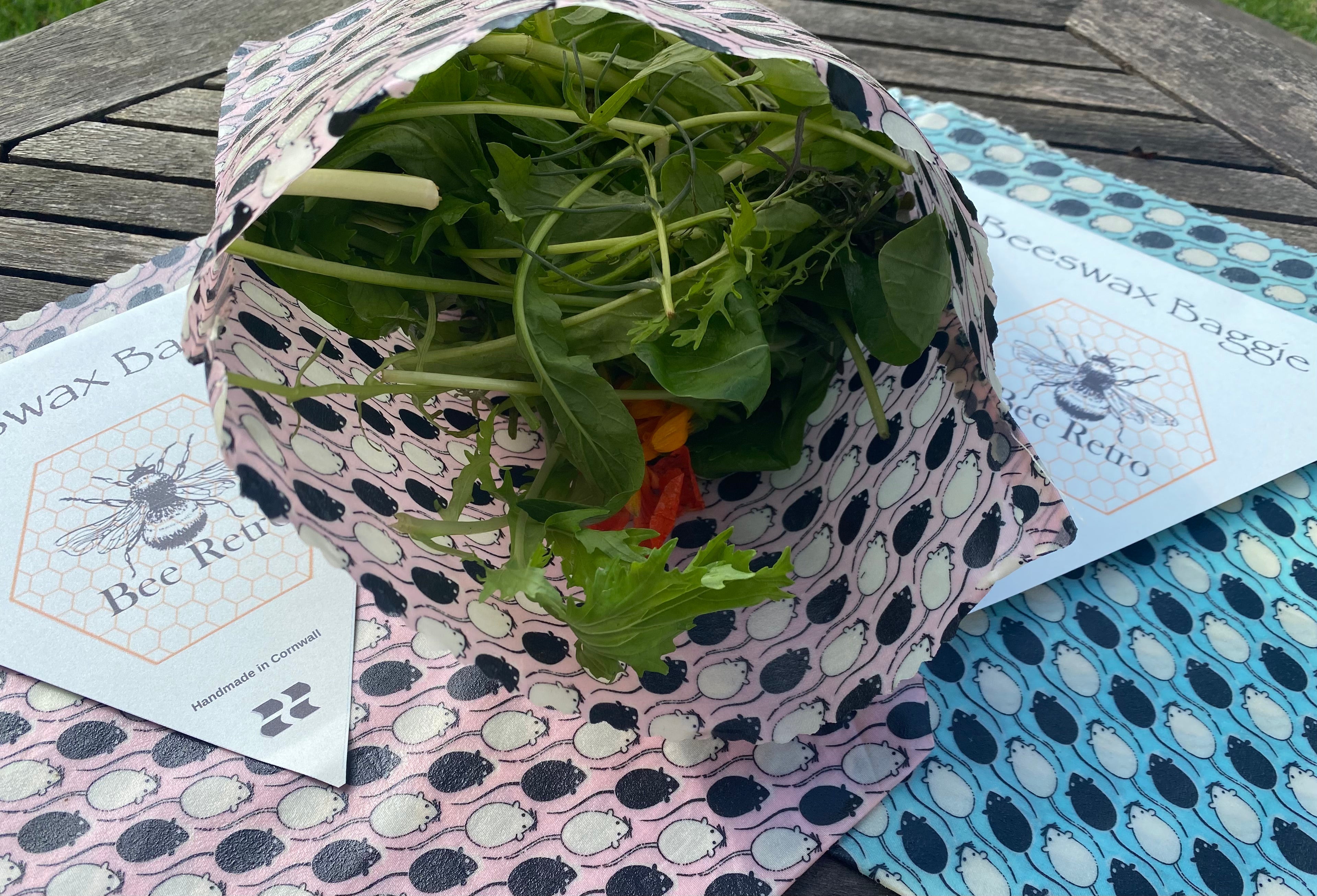 Beeswax Baggie -Salad size (25 x 25 cm)
