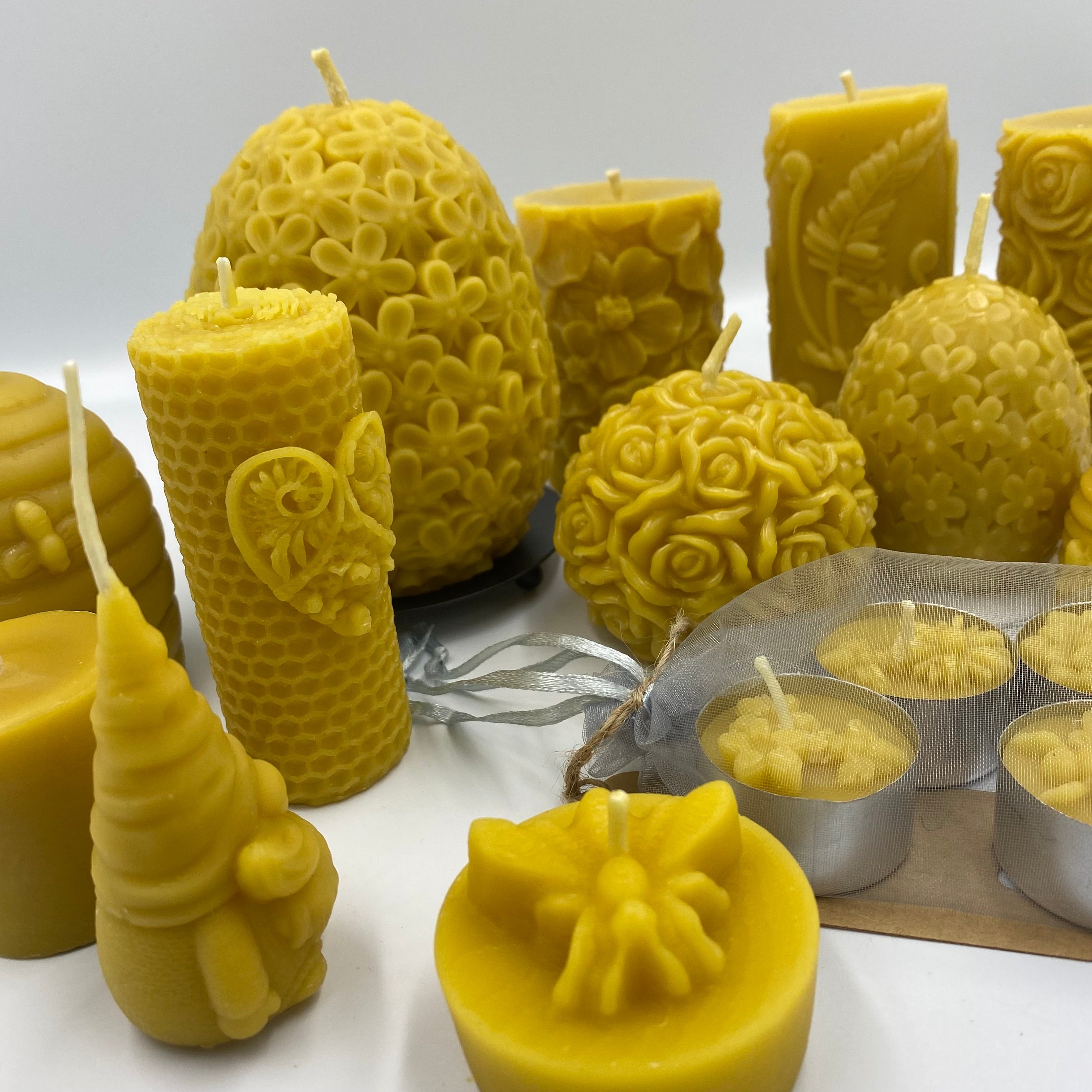Heart Pillar Candle- Pure British Beeswax