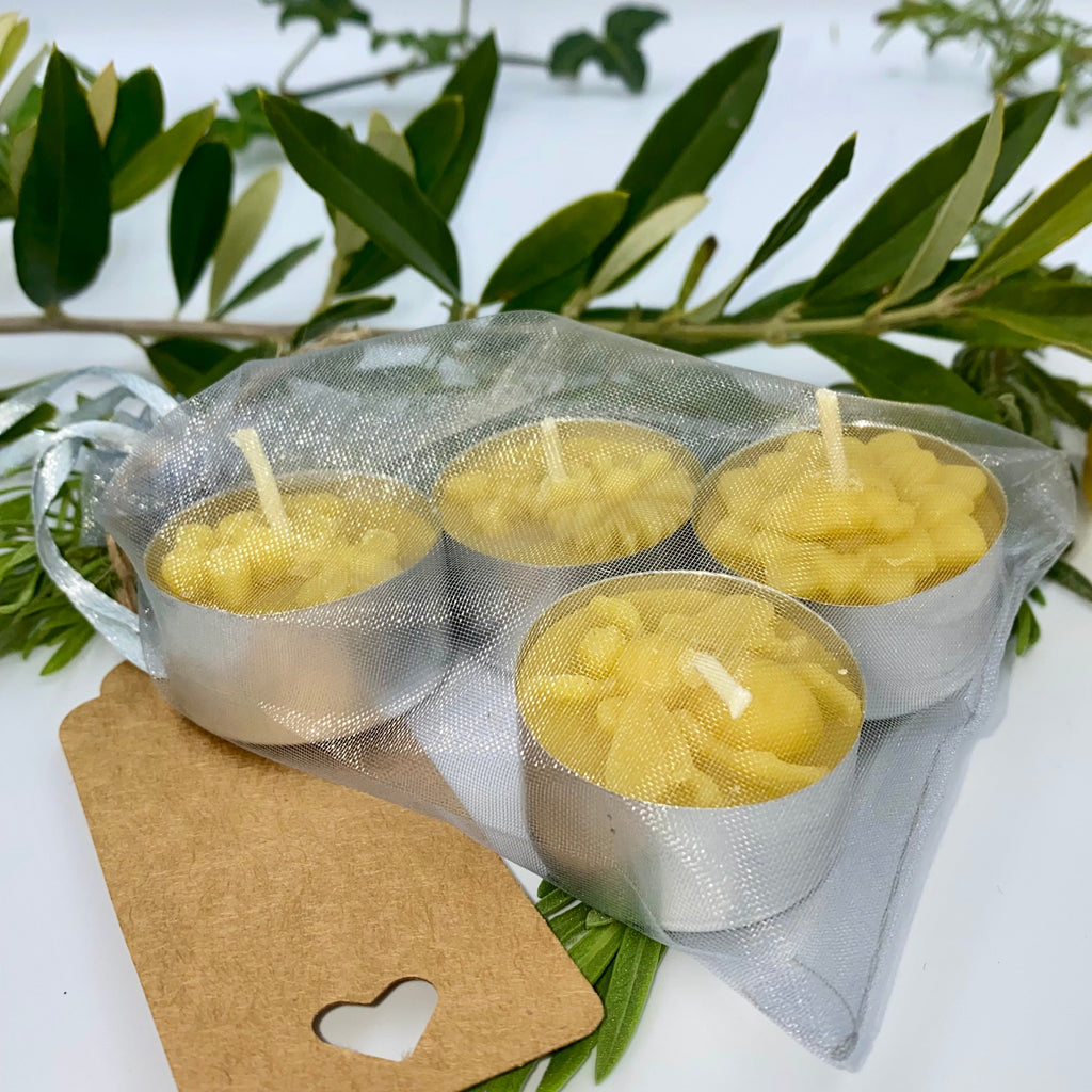 Pure Beeswax Tea light- 4 pack