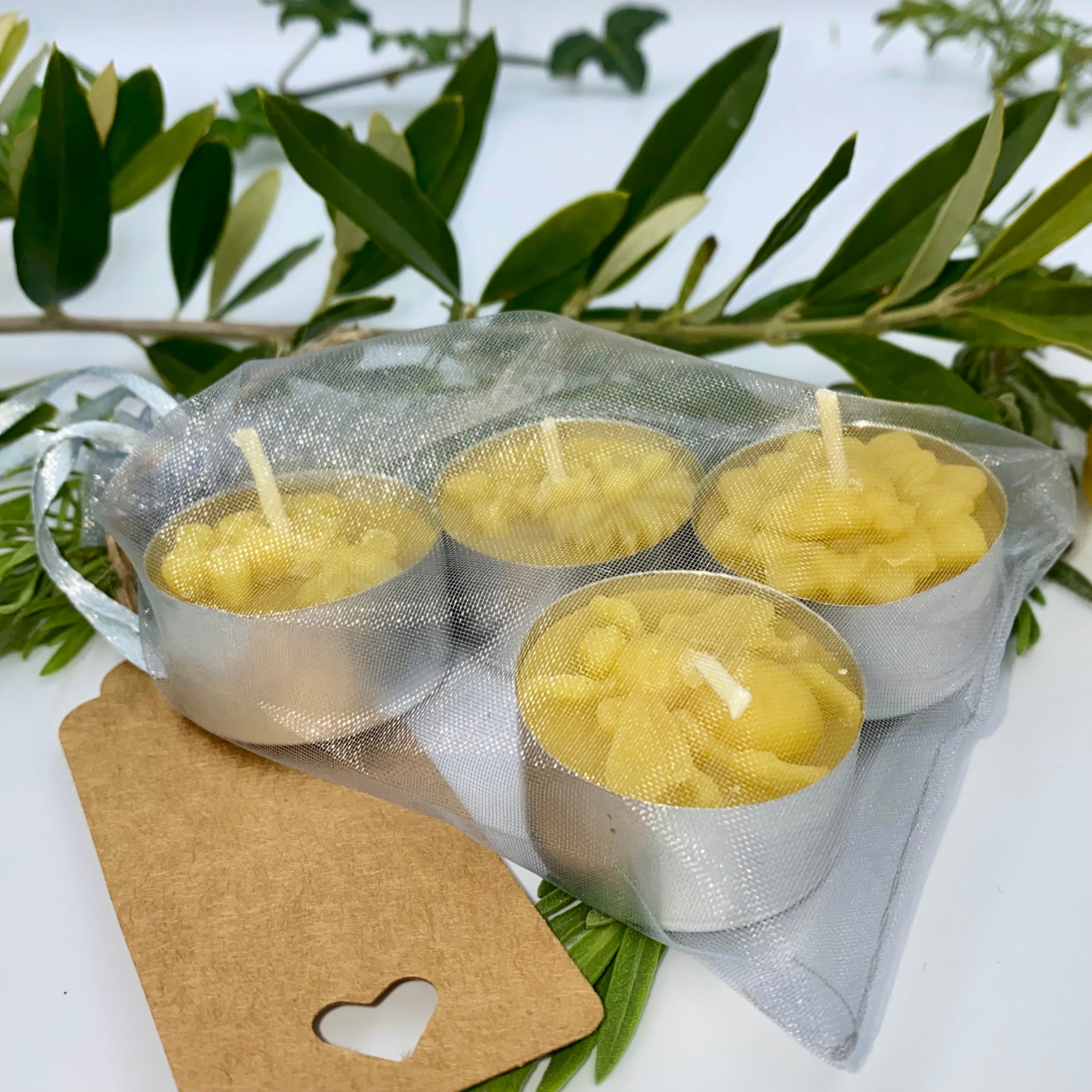 Pure Beeswax Tea light- 4 pack