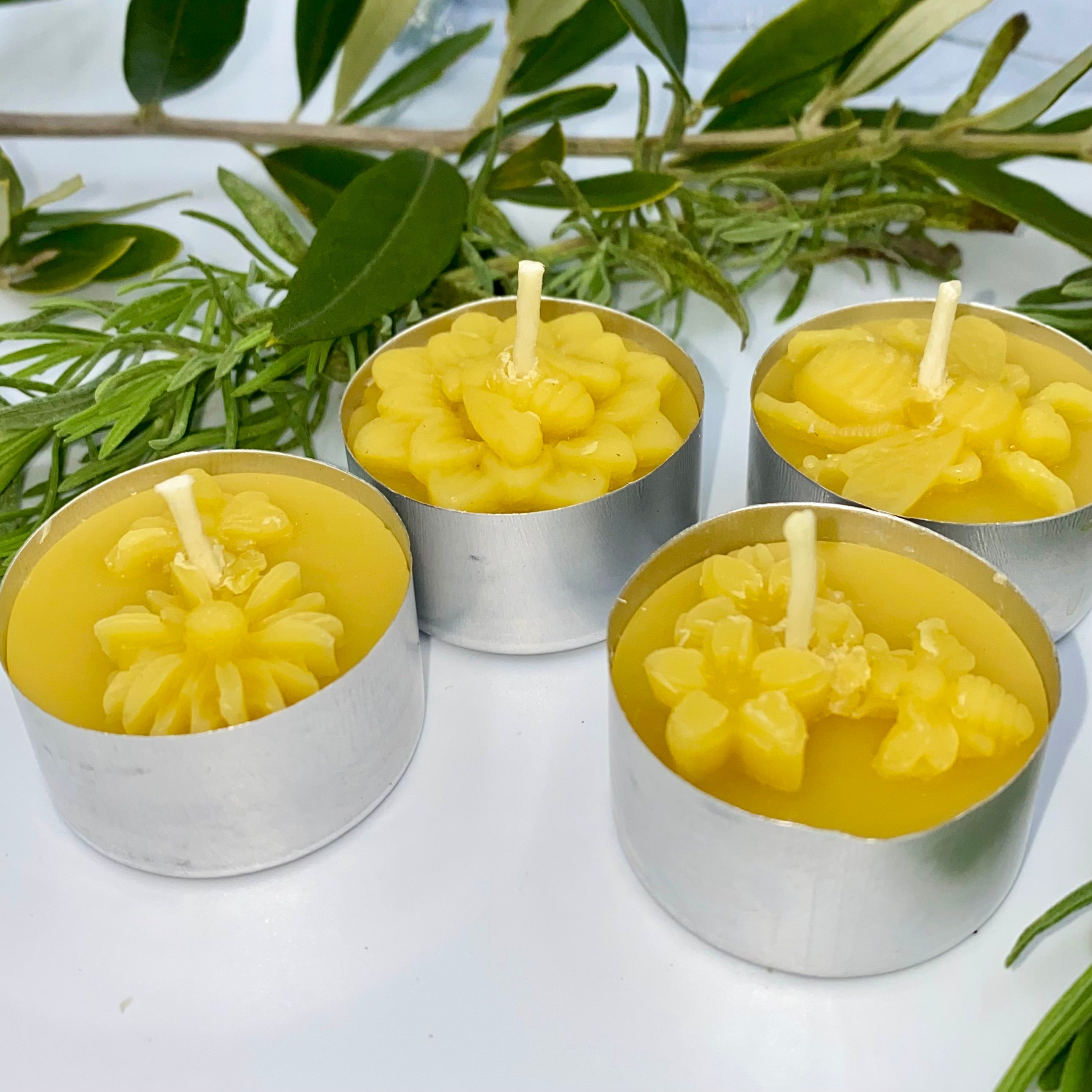 Pure Beeswax Tea light- 4 pack